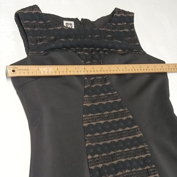 ANNE Klein chic sleeveless black dress lined sheath knee-length dress size 12 - Picture 11 of 14